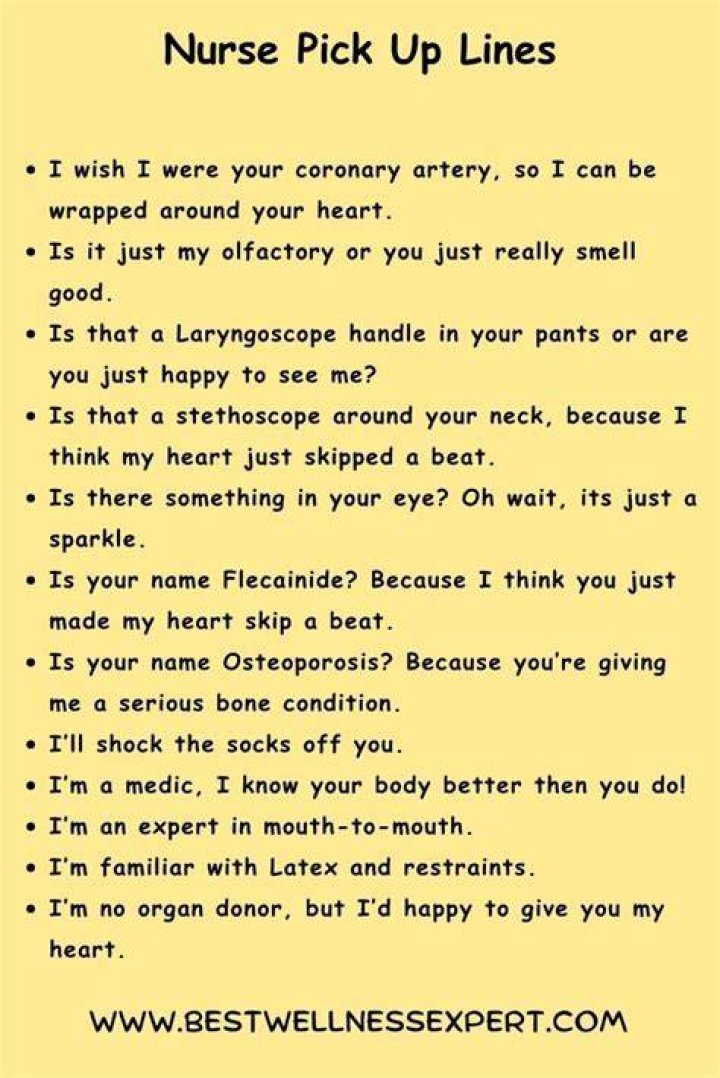 110+ Nurse Pick Up Lines And Rizz