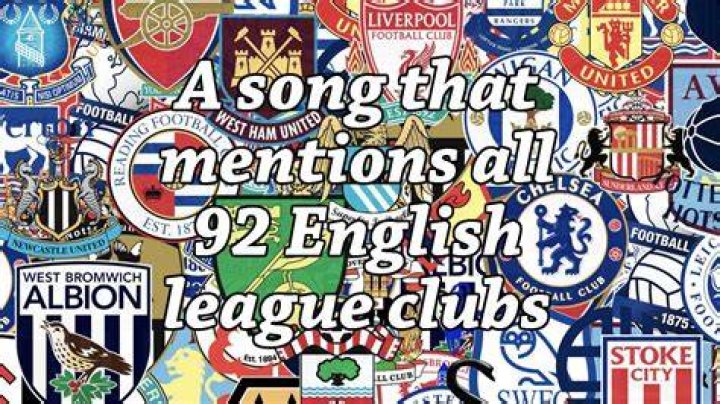 A Song With All 92 English League Soccer Teams