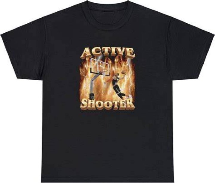 Active Shooter Basketball Tee Shirt ShirtElephant Office