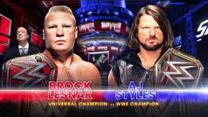 AJ Styles and Brock Lesnar face off