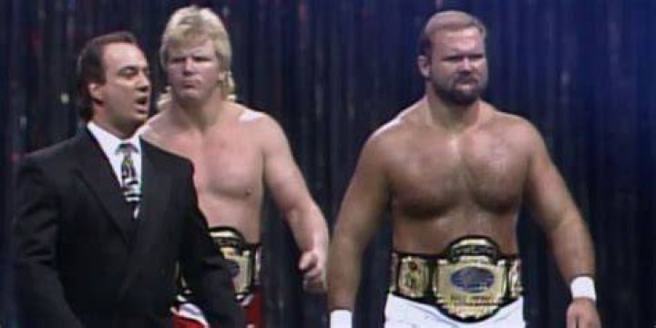 Arn Anderson, Beautiful Bobby, Larry Zbyszko, Rick Rude & Steve Austin Vs Barry Windham, Dustin Rhodes, Nikita Koloff, Ricky Steamboat & Sting (WrestleWar 1992)