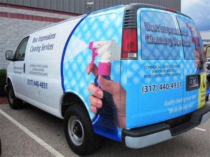Best Impressions Cleaning partial wrap / van wrap / van graphics