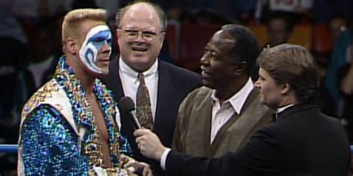 Bill Watts and Sting with Hank Aaron