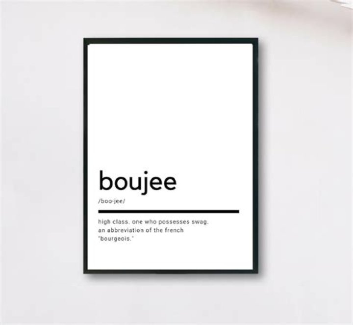 Boujee Definition Printable Wall Art Funny Boujee Quote Etsy