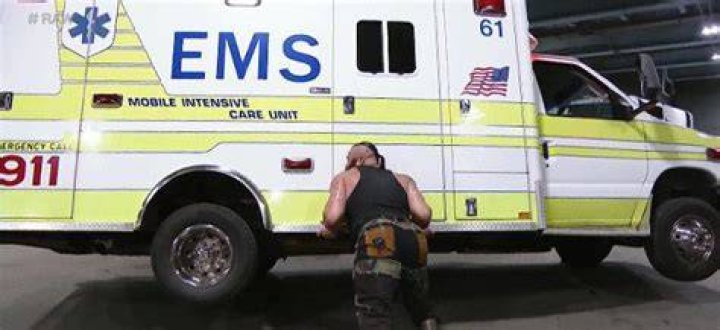 Braun Strowman Flipping An Ambulance WWE