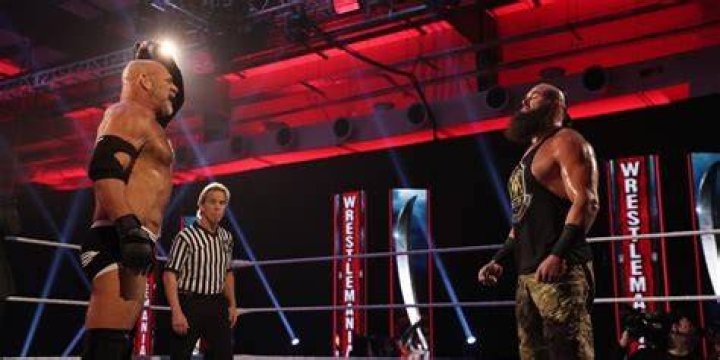 Braun Strowman Goldberg at WrestleMania 36
