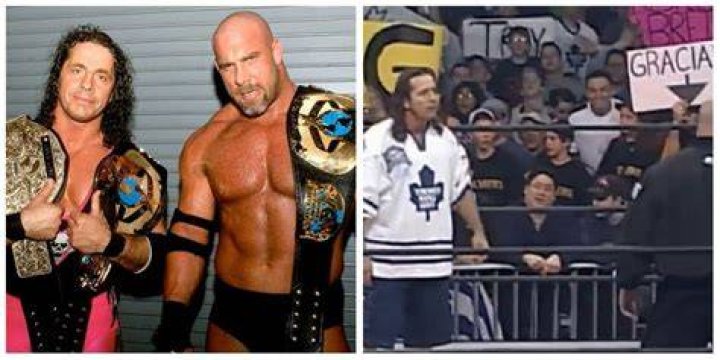 Bret Hart & Goldberg WCW Tag Team Champions Cropped