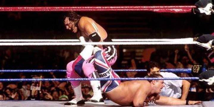Bret Hart and Bulldog v Vader and Patriot Badd Blood 1997 Cropped