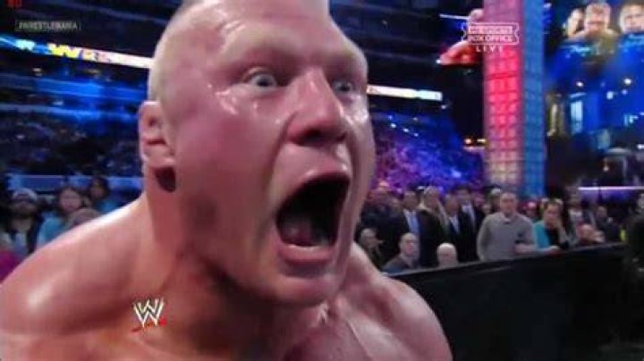 Brock Lesnar screaming 