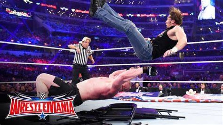 Brock Lesnar vs. Dean Ambrose vs. Roman Reigns