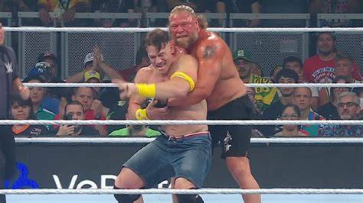 Brock Lesnar-German Suplex-Goldberg