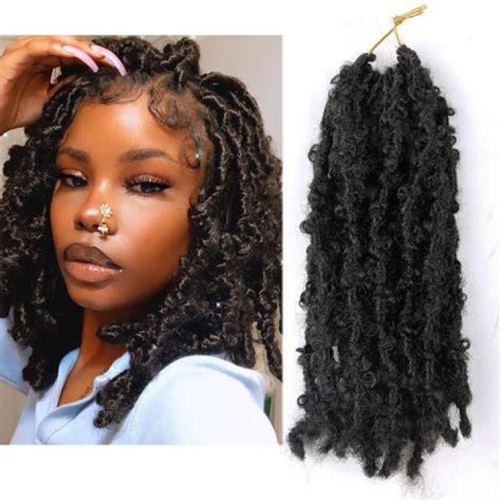 Butterfly Loc Crochet Hair 12inch Bob Distressed Crochet Faux locs Hair