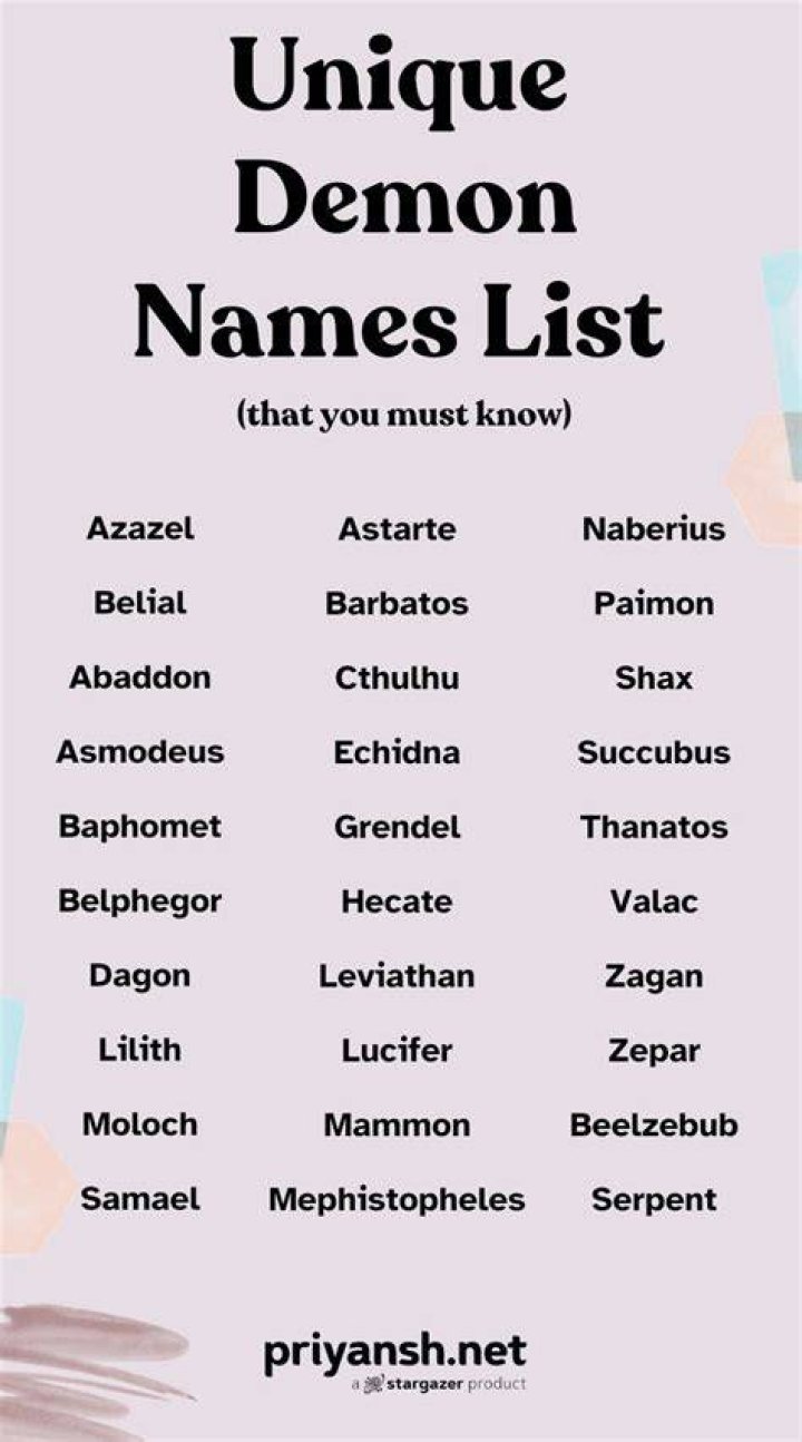 Choosing Demonic Names For A Baby Celebrate The Underworld gethimback