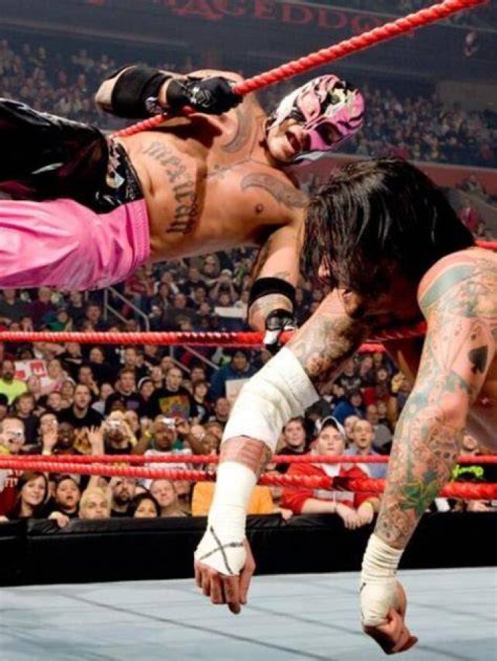 CM Punk v Rey Mysterio Over the Limit 2010 Cropped