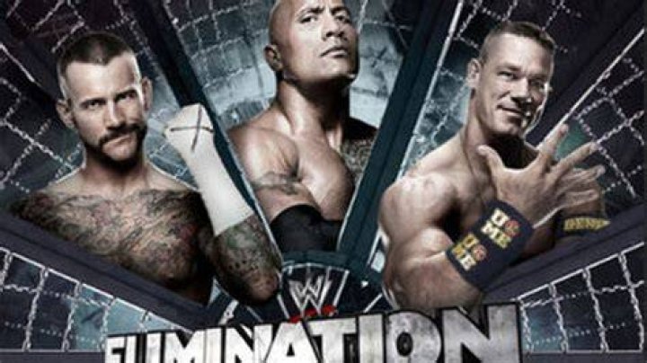 CM Punk v The Rock Elimination Chamber 2013 Cropped