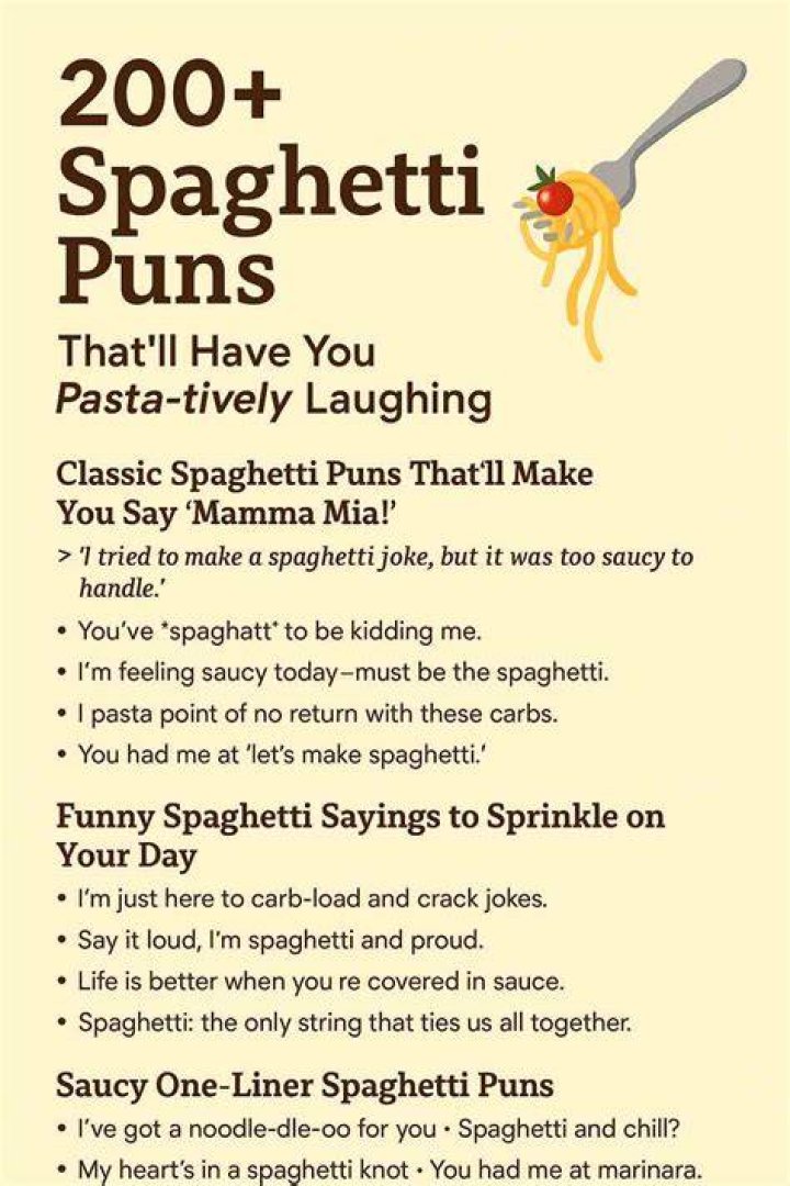 Deliciously Fun: A Guide To Spaghetti Puns