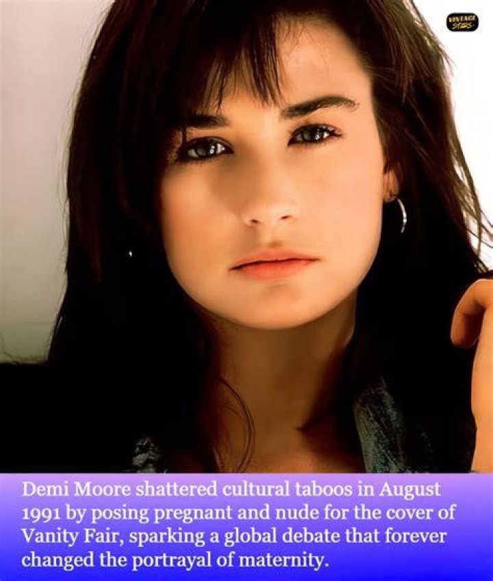 Demi Moore, seven months pregnant with daughter Scout, photographed by