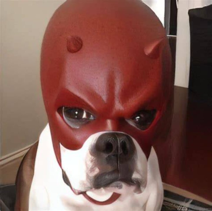dog with daredevil mask meme v.2 no watermark for tiktok YouTube