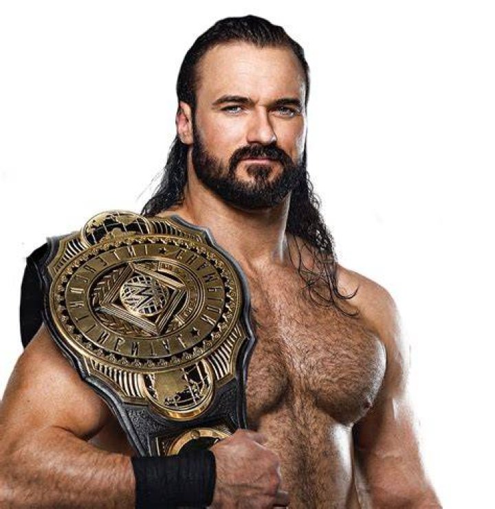 Drew McIntyre holding the Intercontinental Championship 
