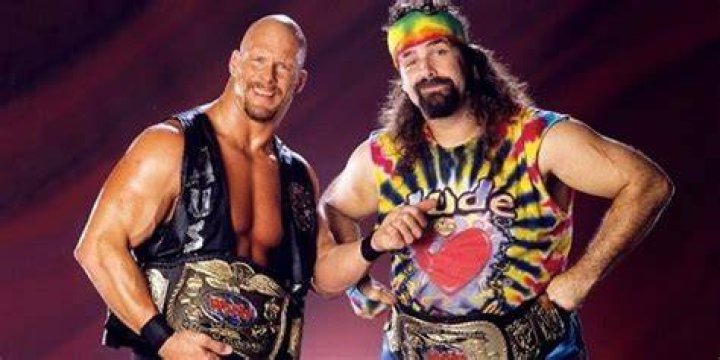 Dude Love & Steve Austin Tag Team Champions Cropped