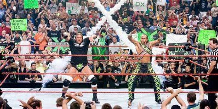 DX making their ring entrance. 
