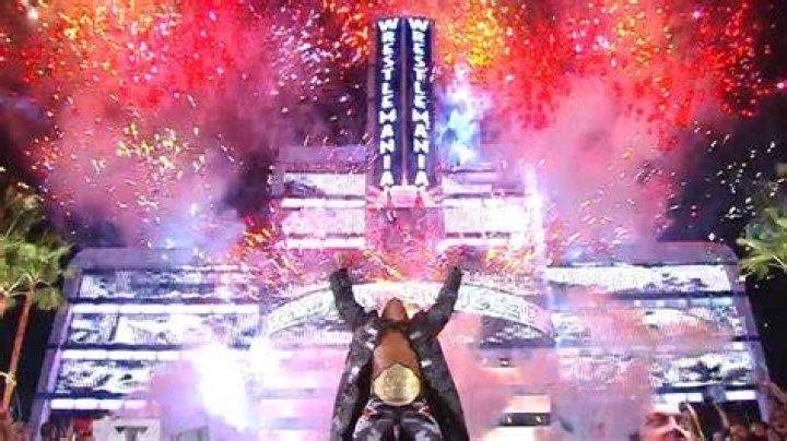 Edge makes his entrance at WrestleMania 38 