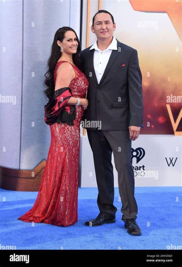 Eugene Brave Rock attending the premiere of Wonder Woman, held at the