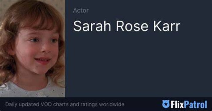 Exploring The Life And Journey Of Sarah Rose Karr: A Remarkable Actress