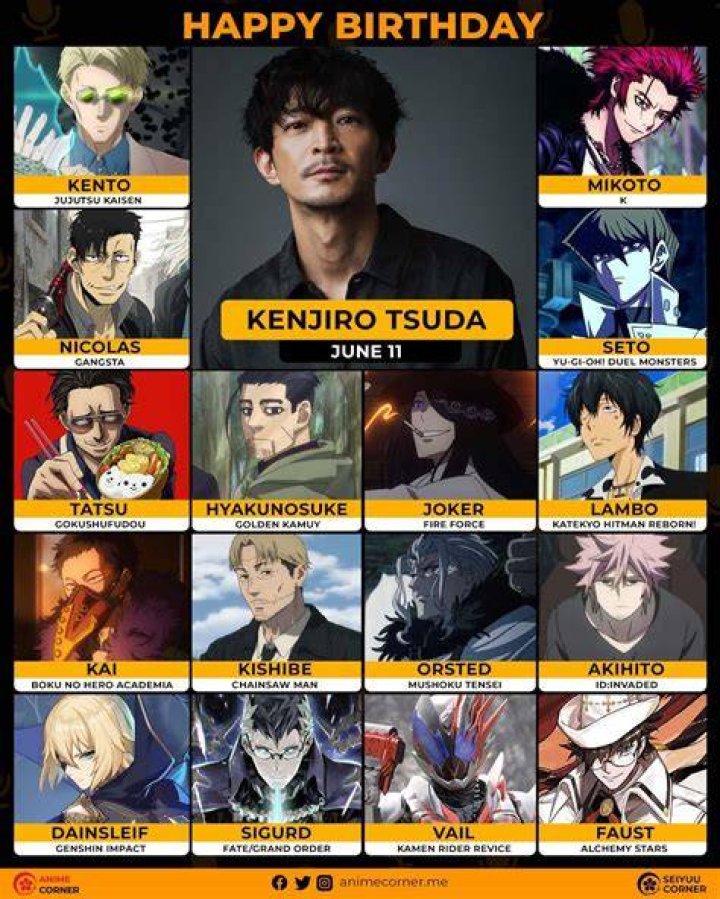Fan Casting Dark Choco Cookie as Kenjiro Tsuda in What characters would you like to hear voice actors voice? on myCast