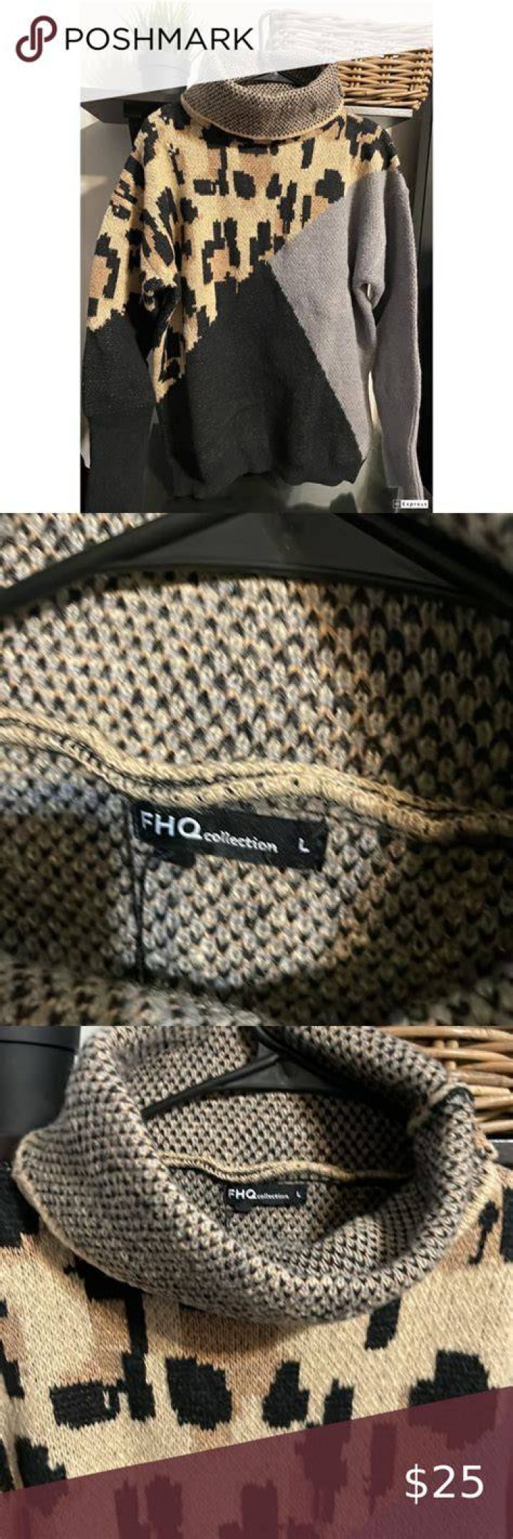 FHQ Collection Leopard Block Sweater Leopard, Sweaters, Collection