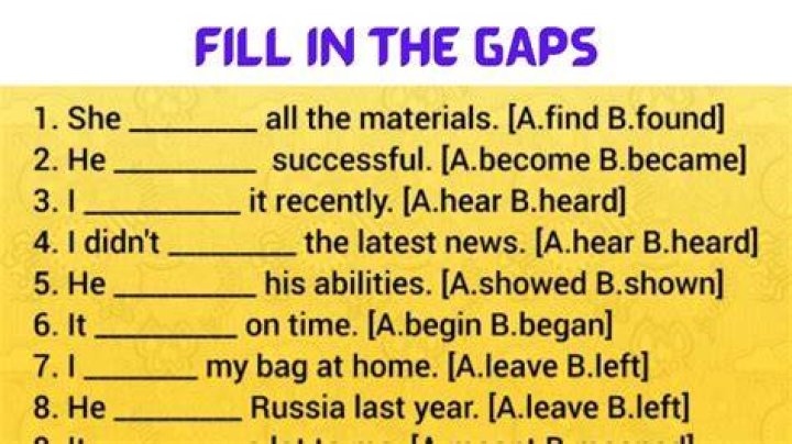 fill in the gaps