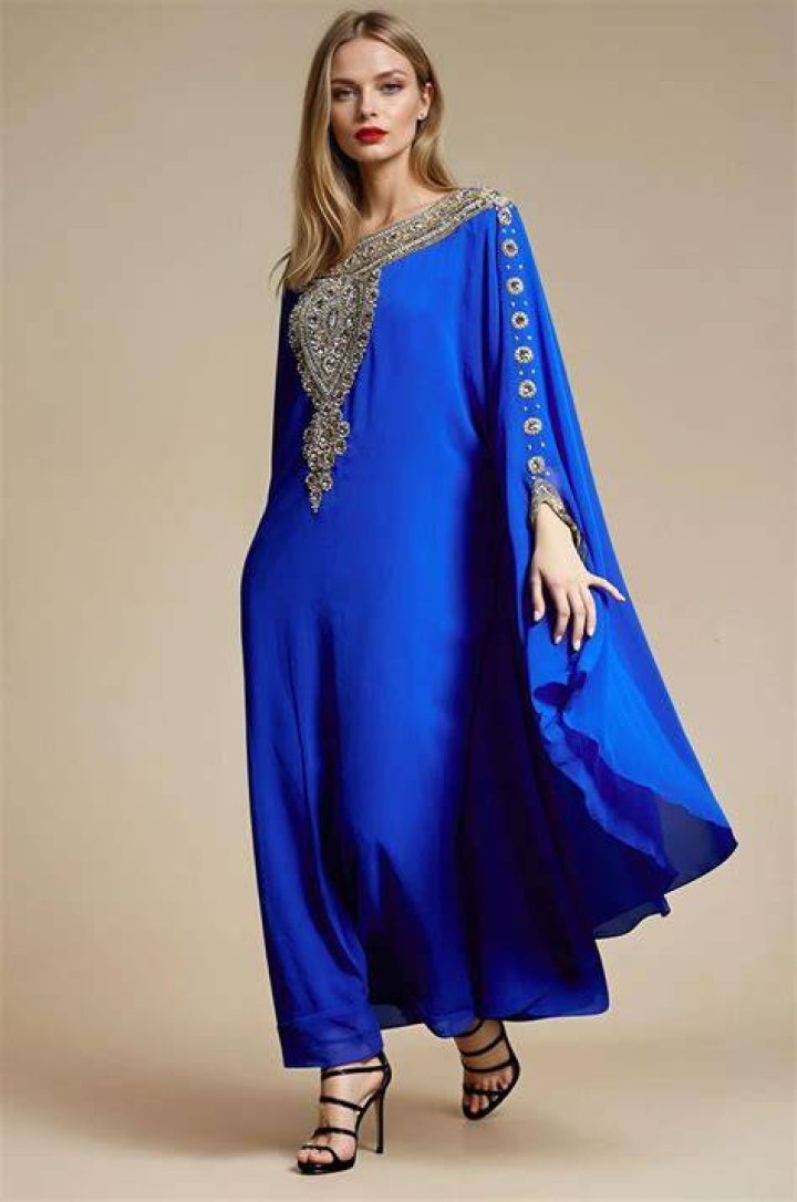 Fiza Arabic Abaya Caftan Gold Embellished Kaftan Dress Etsy