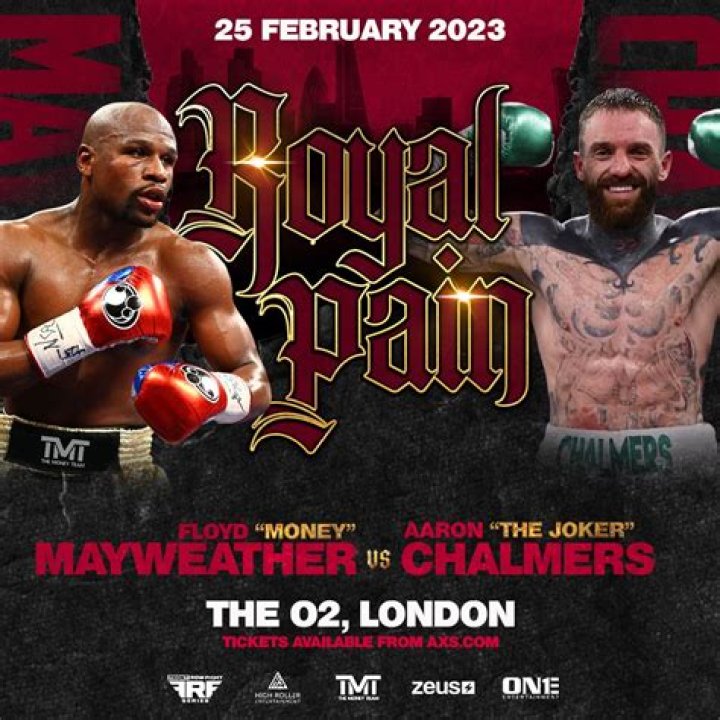 Floyd Mayweather vs. Aaron Chalmers Stats: Age, Height, Weight, Reach, Net
Worth, Record, and More