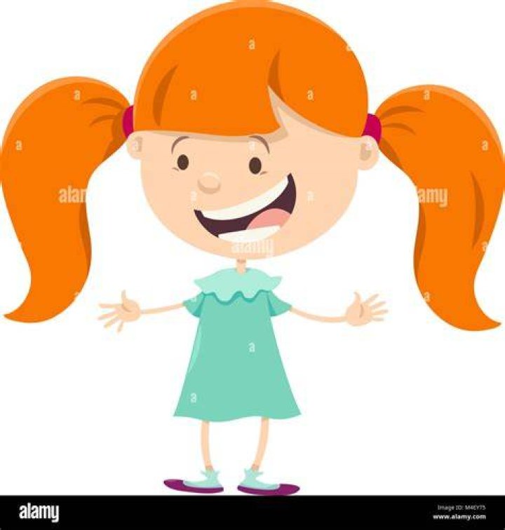 Girl with pigtails cartoon character Royalty Free Vector
