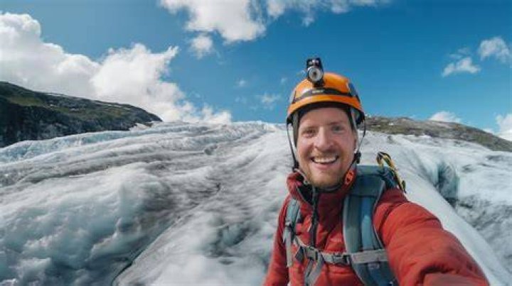 Glacier Wearing His Helmet
