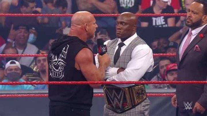Goldberg and Bobby Lashley face to face