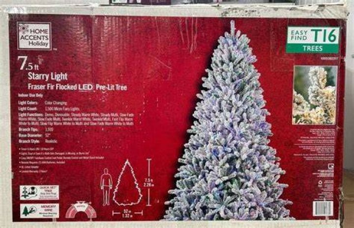 Home Accents Starry Light Fraser Fir Flocked
