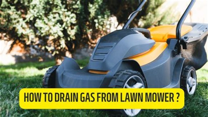 How To Drain Gas From a Lawn Mower (DIY)