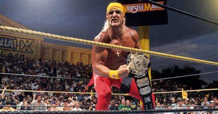Hulk Hogan winning the WWE Championship. 