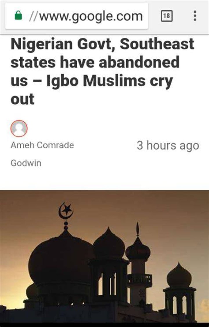Igbo Muslims Cry Out "We Are Been Marginalized In Nigeria" Politics