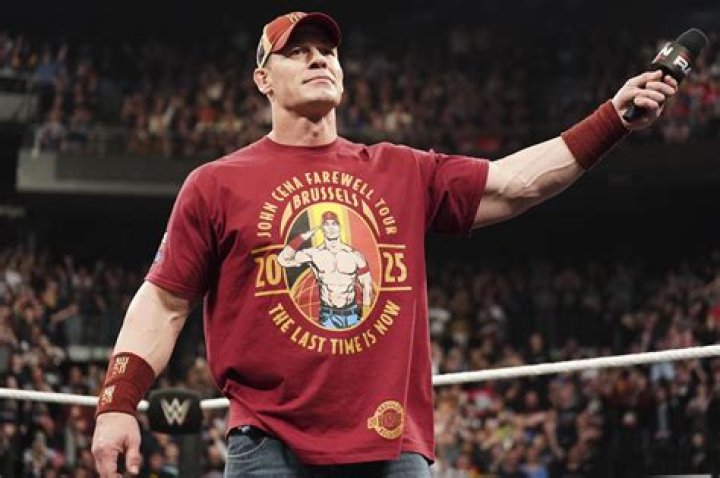 John Cena takes position to execute the Lightning Fist