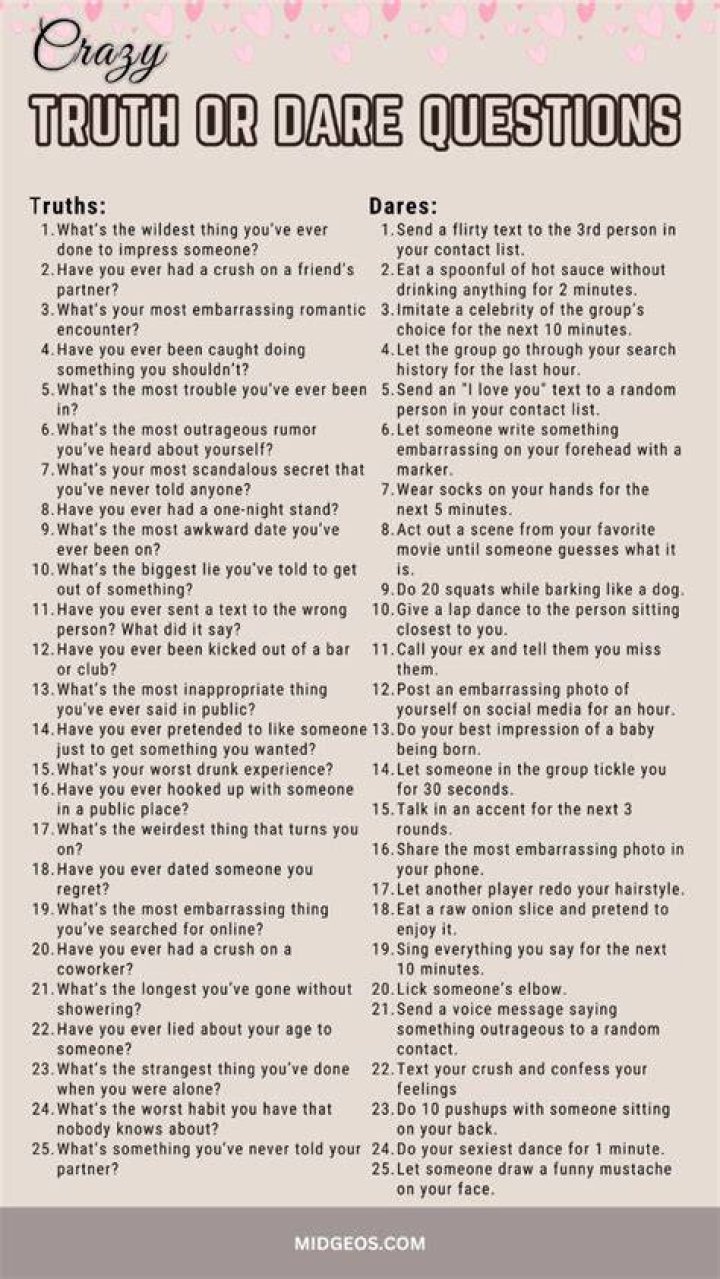 Juicy truth or dare questions Truth or dare questions, Good truth or