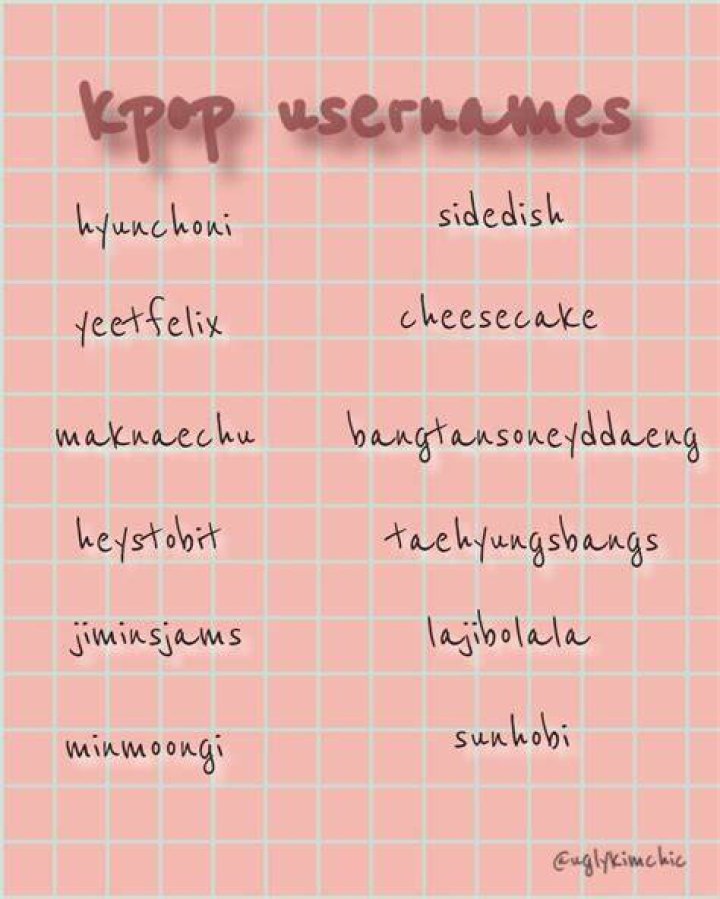 k p o p usernames ) Usernames for instagram, Name for instagram