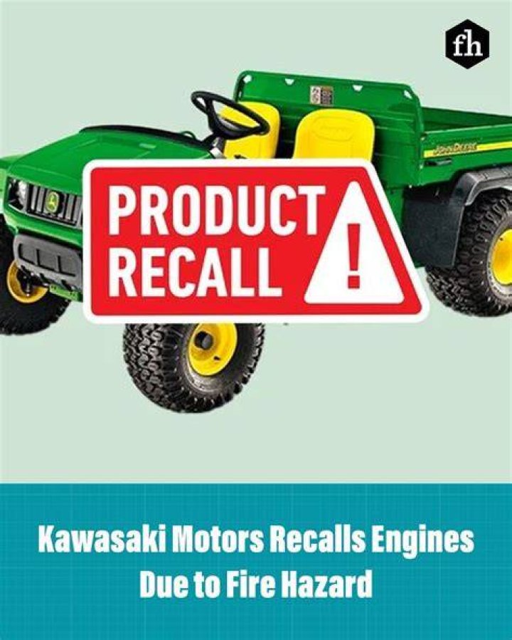 Kawasaki Motors Recalls Engines Due To Fire Hazard