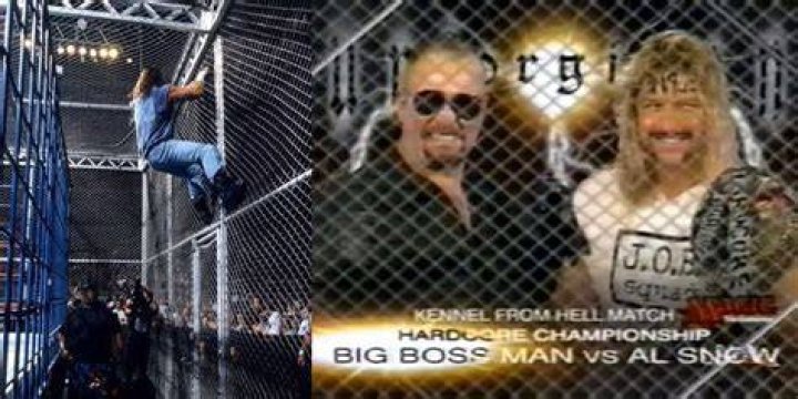 Kennel From Hell match Big Bossman vs Al Snow