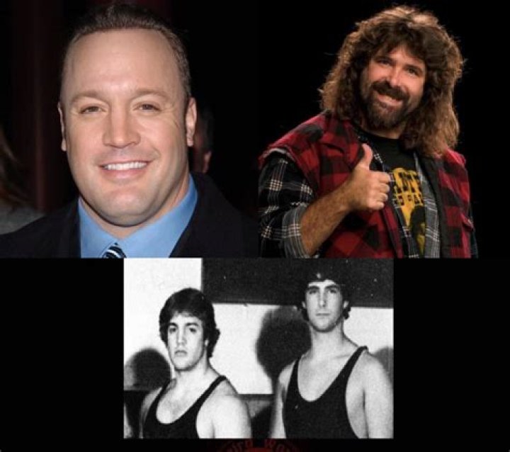 Kevin James and Mick Foley in high school