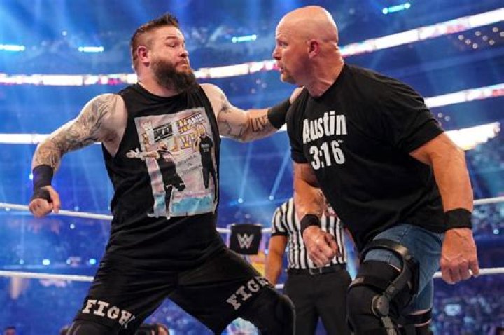 Kevin Owens dressed as Steve Austin 