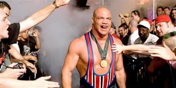 Kurt Angle making his entrance alongside Team Angle.