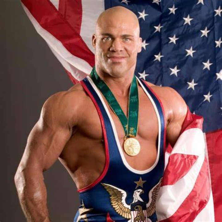 Kurt Angle with his Gold Medal