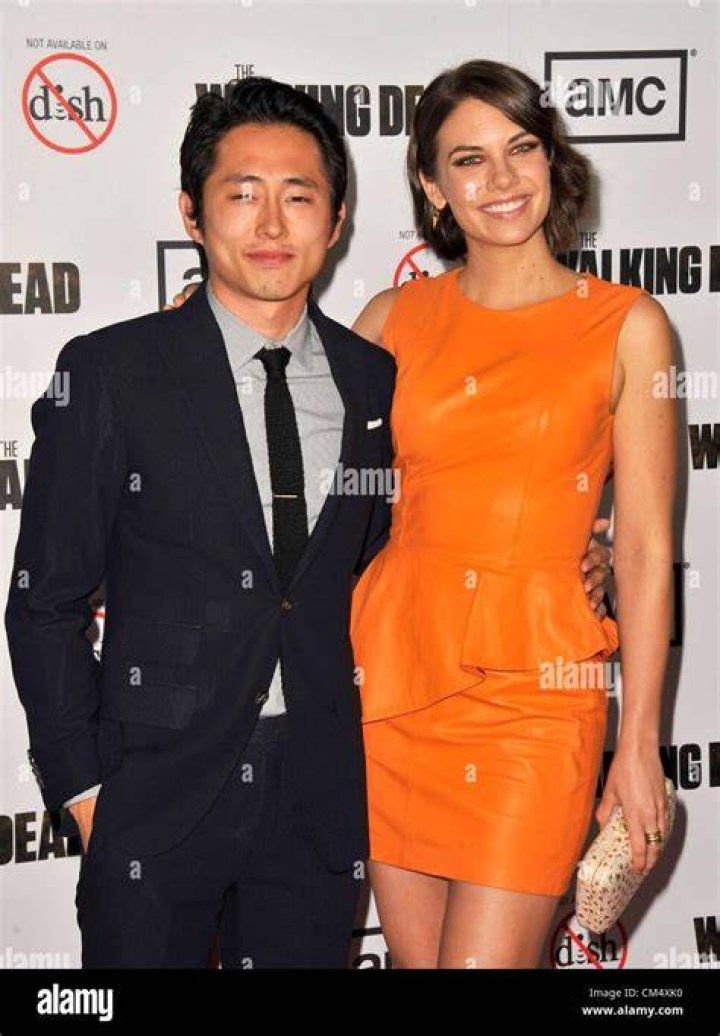 Lauren Cohan and Steven Yeun reunite on red carpet after Negan's victim